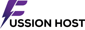 Fussion Host Dark Mode Logo