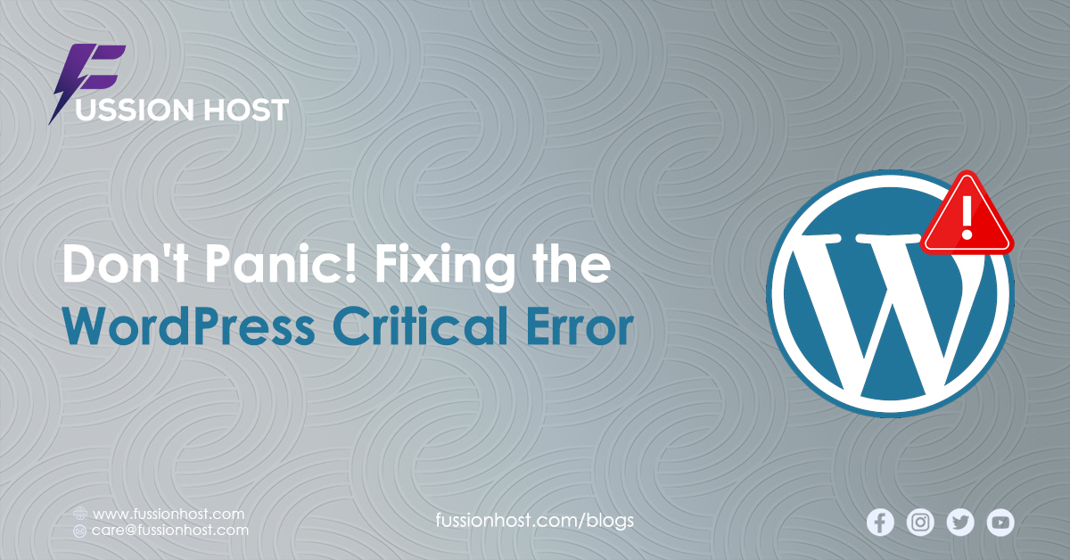 Don't Panic! Fixing the WordPress Critical Error