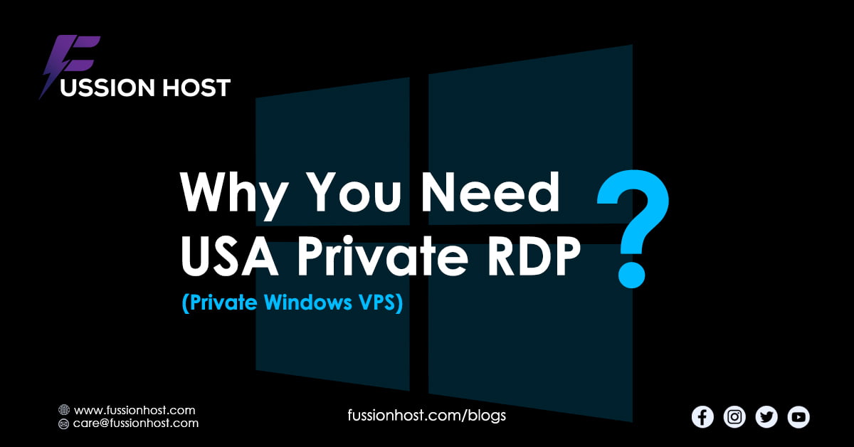 USA Private RDP AKA USA Windows VPS