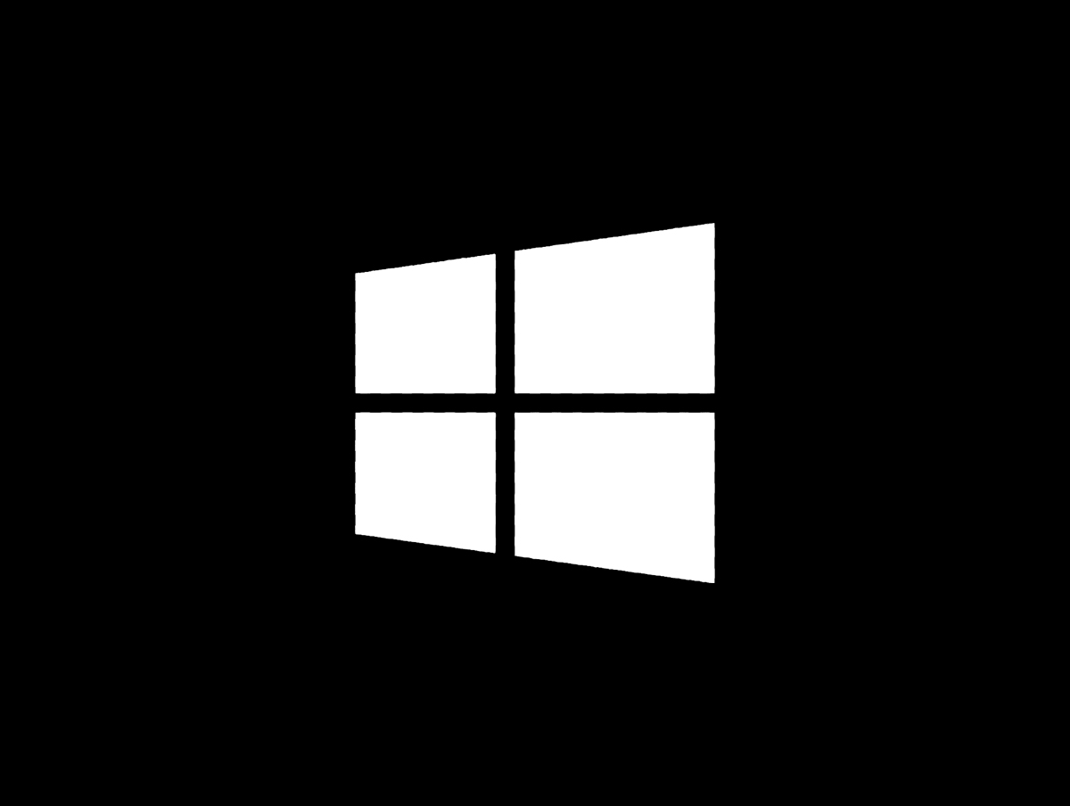 Windows Logo in White with Black BG