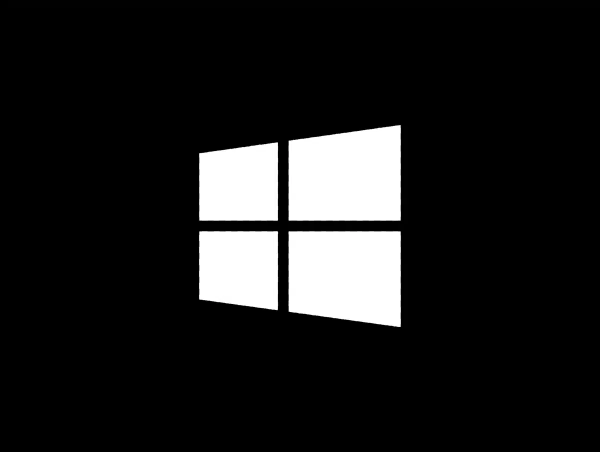 Windows Logo in White with Black BG